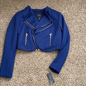 Blue Moto zip jacket